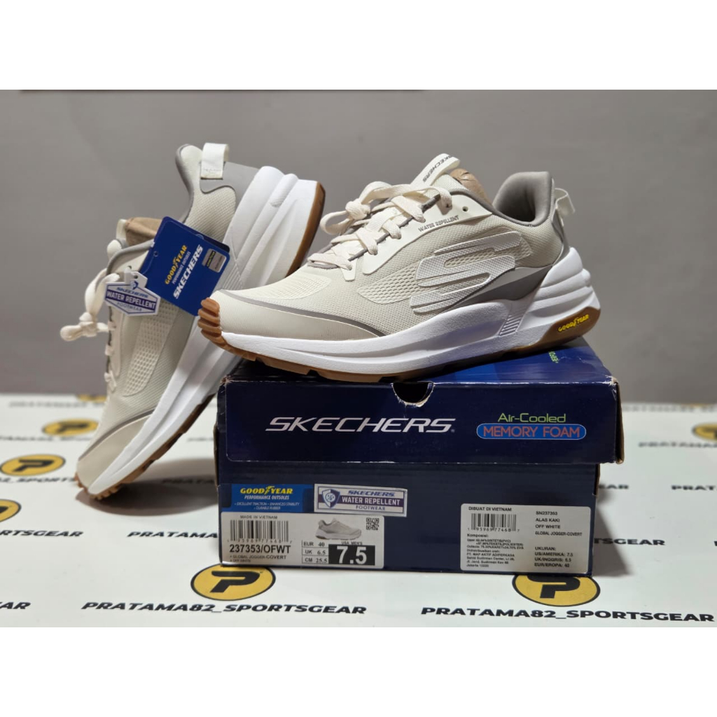 SIZE 40 ( 25.5 CM ) ORIGINAL ASLI SKECHERS GLOBAL JOGGER COVERT GOODYEAR SEPATU PRIA SNEAKER SPORT C