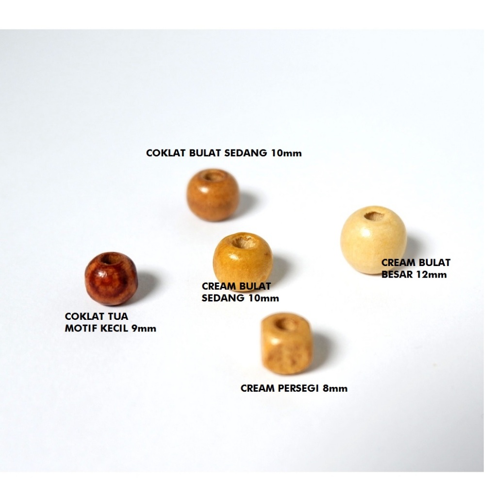 100pcs Monte kayu lubang besar - Manik manik kayu - mote