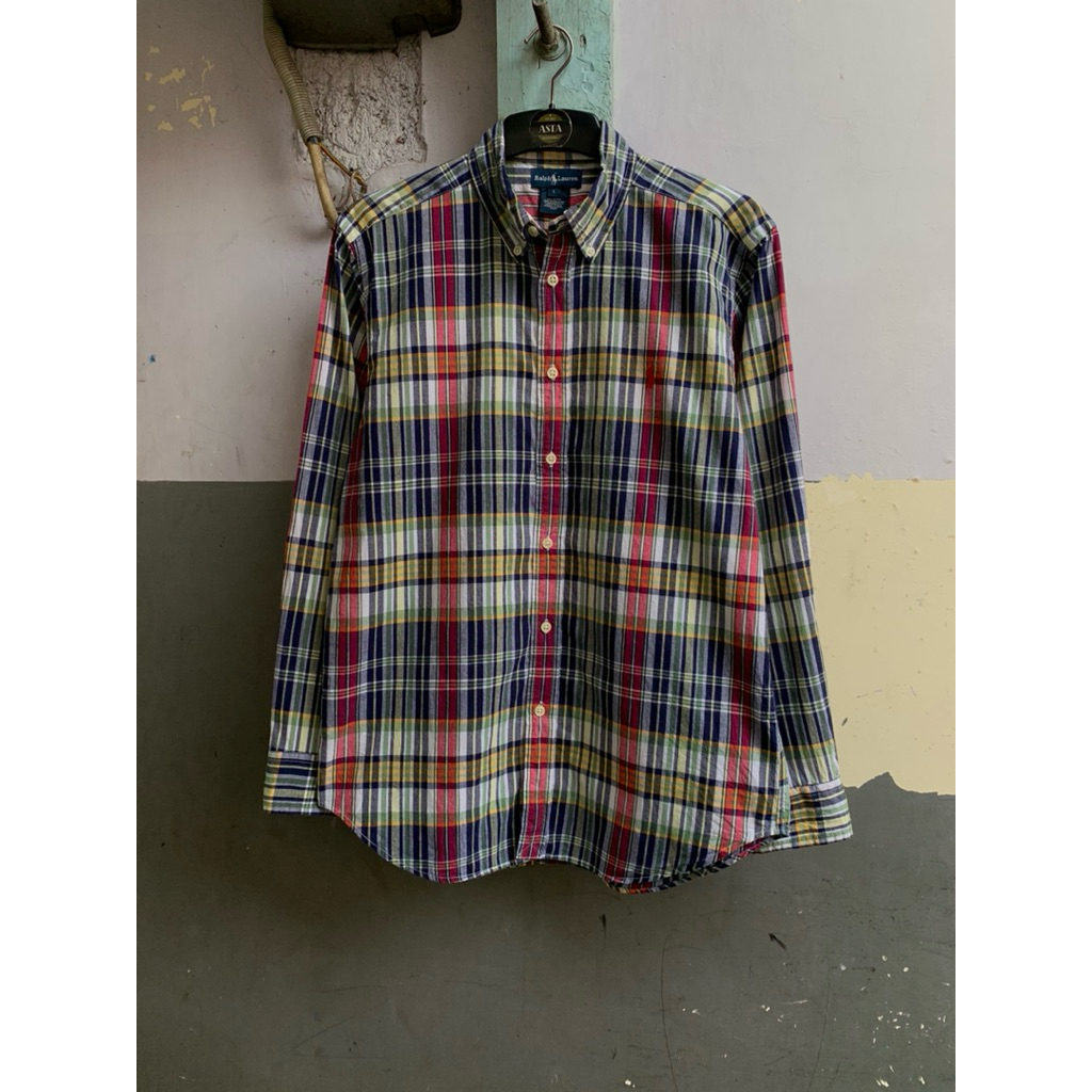kemeja pria Ralph Lauren lengan panjang preloved