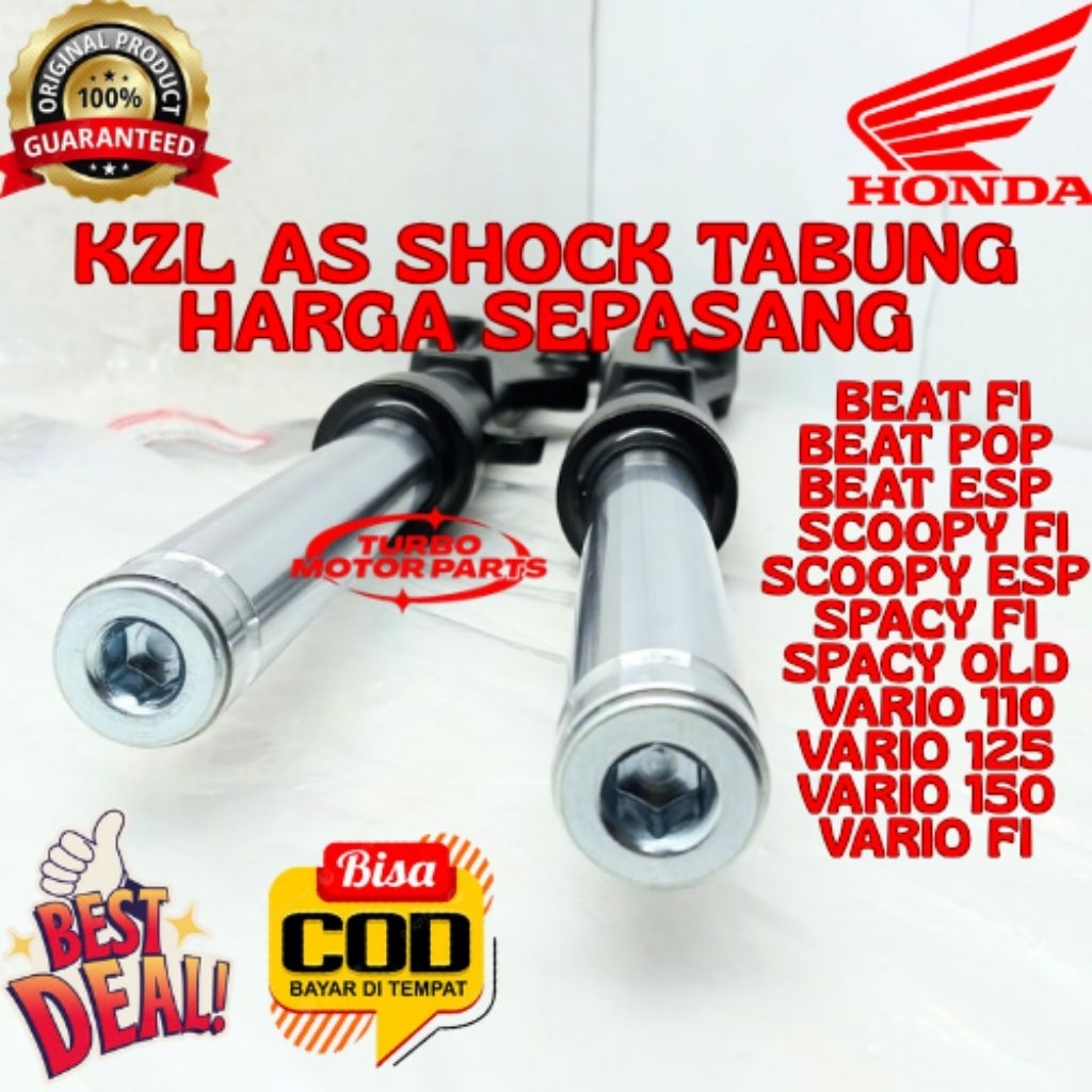 AS SHOCK TABUNG SEPASANG  ORIGINAL HONDA KODE KZL, AS SHOCK TABUNG BEAT FI, AS SHOCK TABUNG BEAT POP