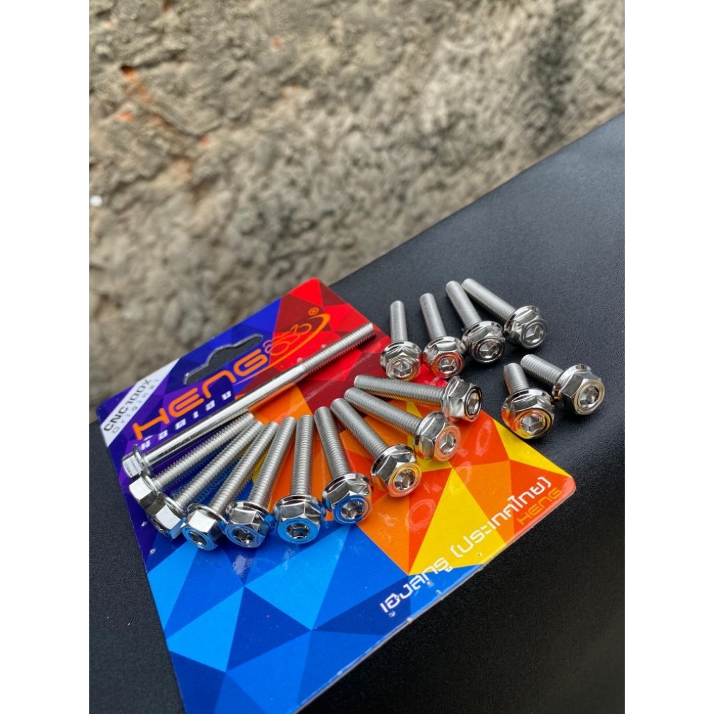 SET BAUT CVT BEAT KARBU SCOOPY KARBU BEAT FI 2010-2015 STAINLES HEXAGON 2KUNCI ORIGINAL HENG