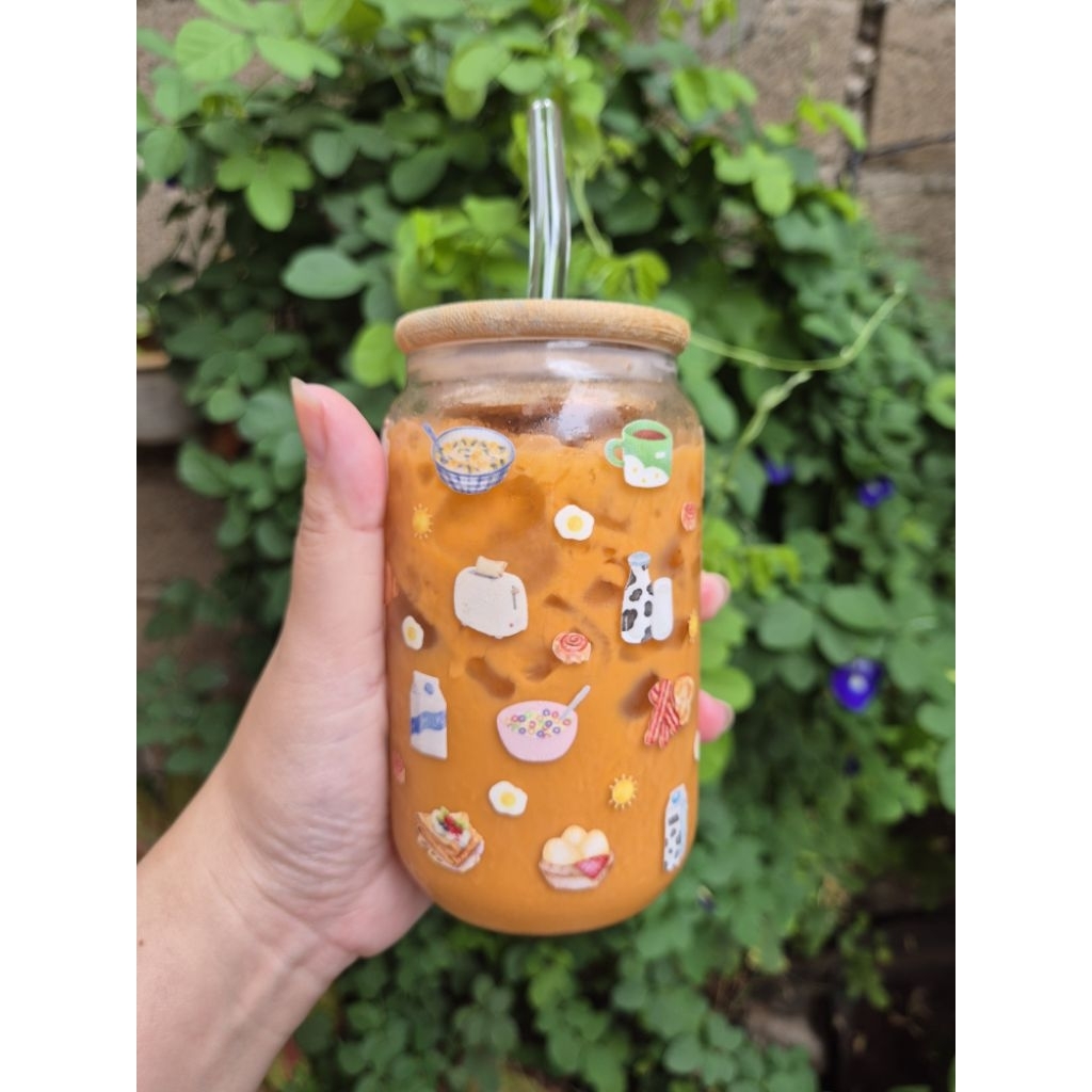 Gelas kaca aesthetic | gelas korea | gelas matcha | gelas korea aesthetic | gelas lucu korea | gelas