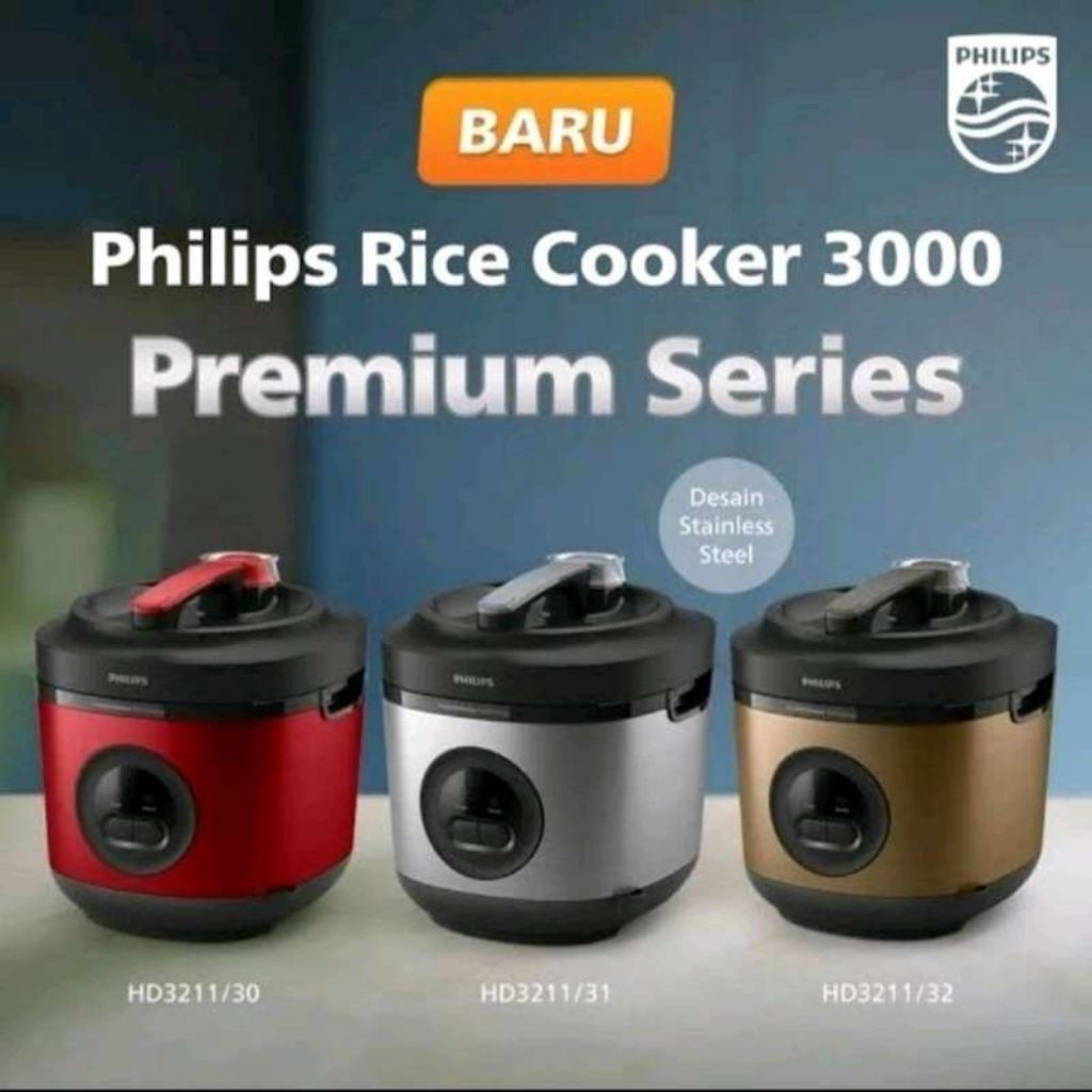 Rice Cooker Philips HD 3211 Magic Com Philips 1,8 Liter HD-3211/30 3000 Series Rice Cooker Philips H