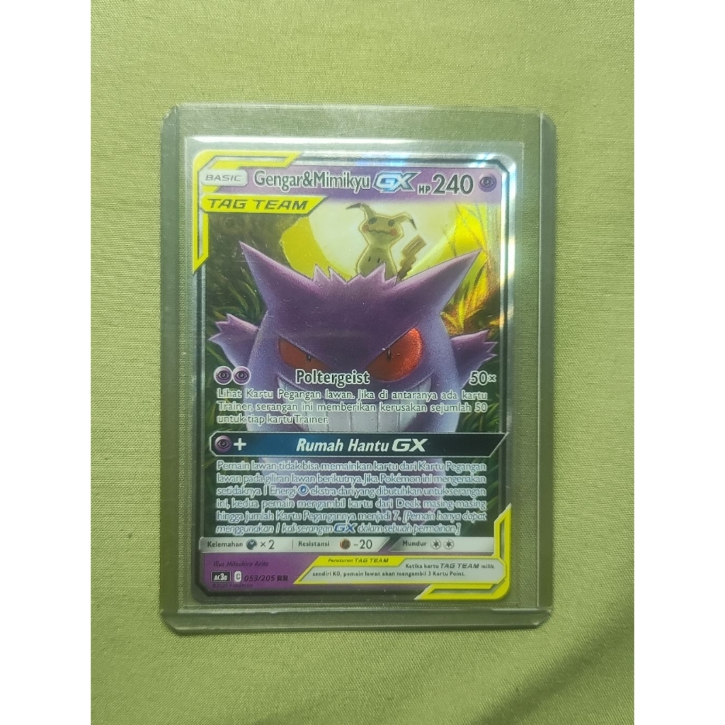 Gengar & Mimikyu GX RR Tag Team AC3a Pokemon TCG Indonesia