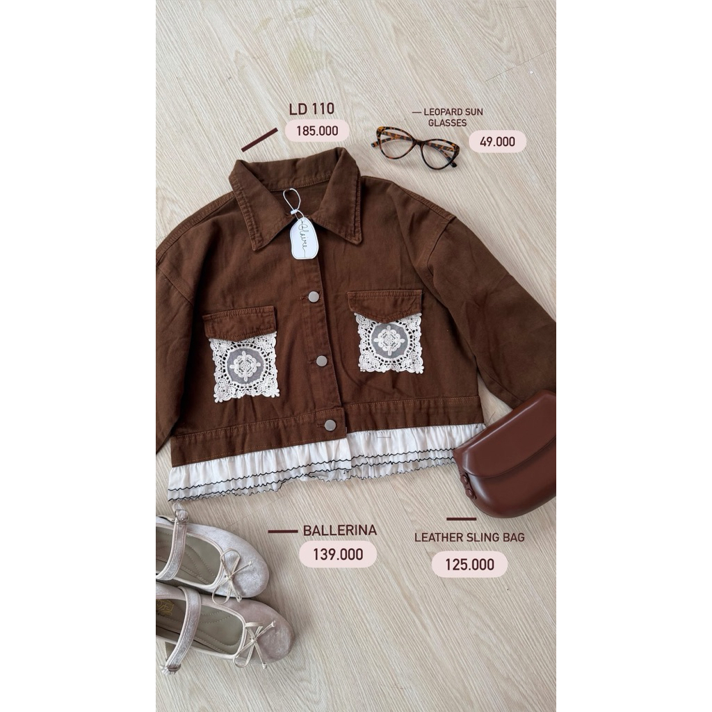 jaket jeans coklat