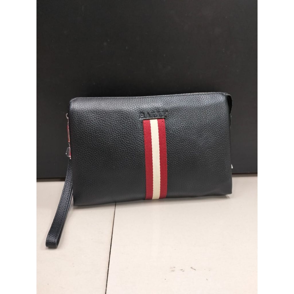 handbag Clutch bag pria zipper lock bally1748 tas tangan pouch kulit import