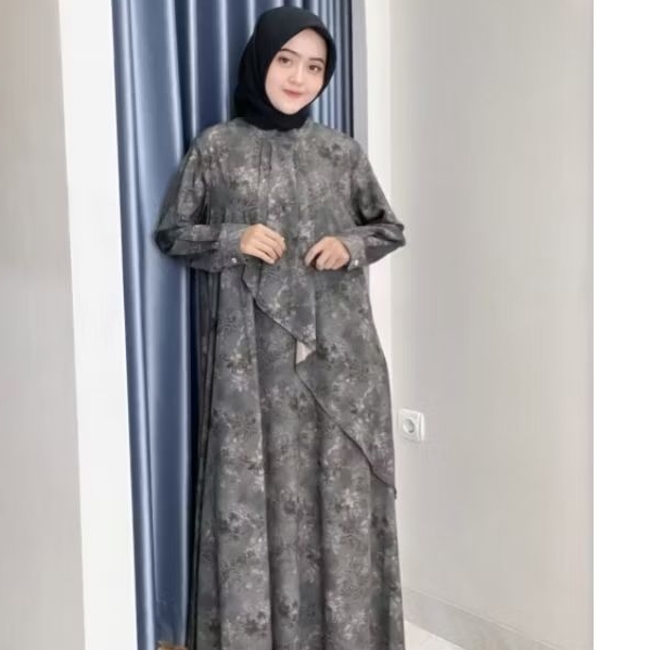 Nabila Gamis/ baju muslim/ fashion wanita/ gamis lebaran/ gamis flora/ gamis kekinian trend