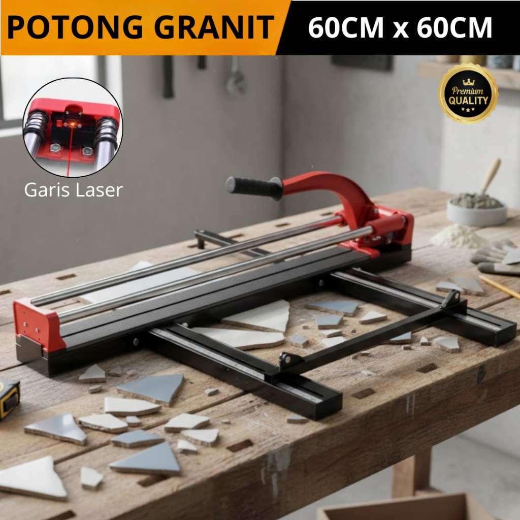 Pemotong Granit Alat potong Keramik 100 CM Tile Citter Manual Laser Pemotong Granit