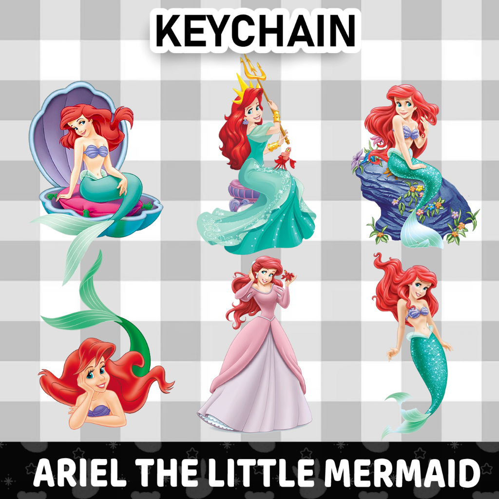 Ganci / Gantungan Kunci Akrilik  ARIEL THE LITTLE MERMAID