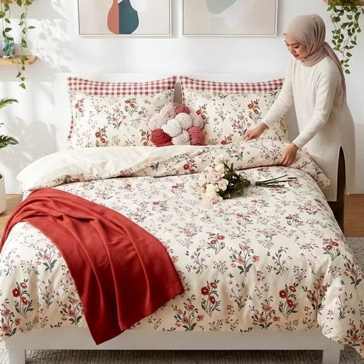 Bedcover Full Set Sprei Aesthetic Korea ||mikro disperse||