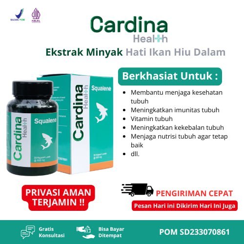 Cardina Squalene Softgel - Solusi Penyakit TB Paru HERBAL - Obat TBC Paru Paru - Nyeri Dada, Batuk B