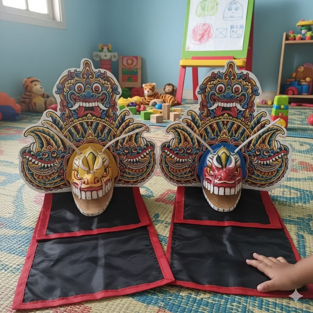Barongan Kucingan 2 ukuran Besar dan jumbo mainan anak sd barong devil bahan premium