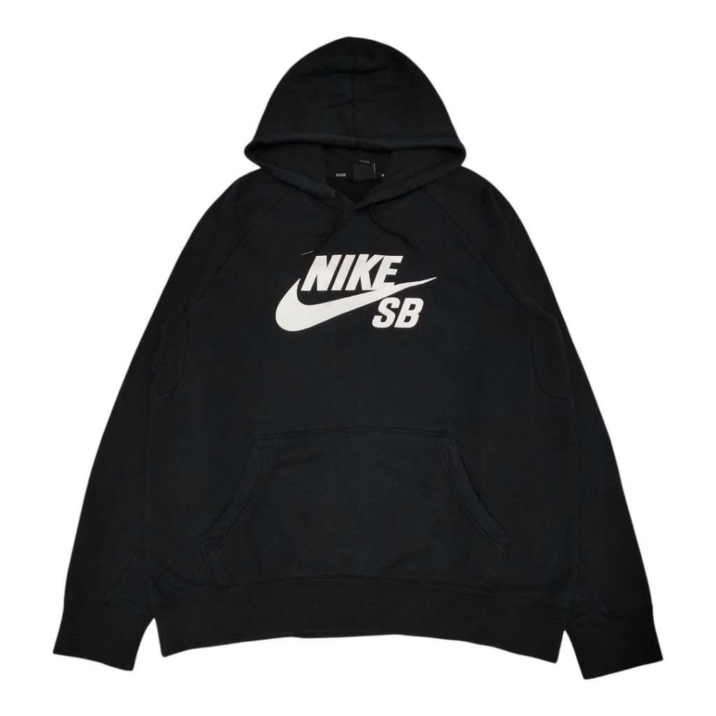 Hoodie NIKE SB 2 Logo Sablon Hitam / Black Second Original