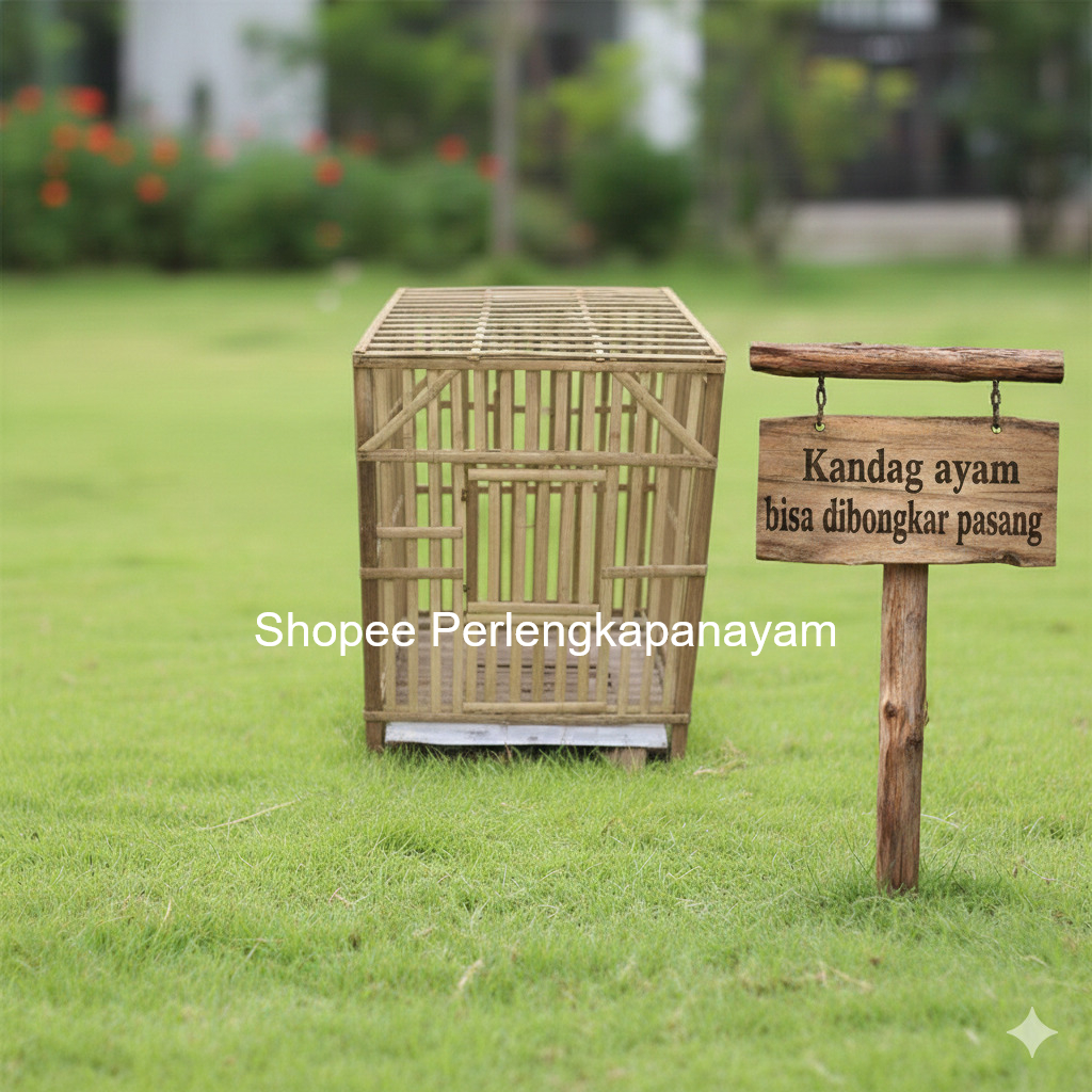KANDANG AYAM BAMBU Bongkar Pasang Kandang Bambu Kandang Burung Dara Kelinci Ayam