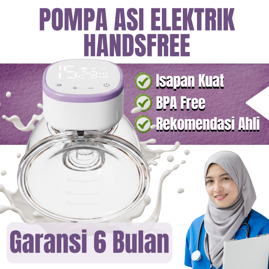 Pompa ASI Elektrik Handsfree Pumping Portable Wearable