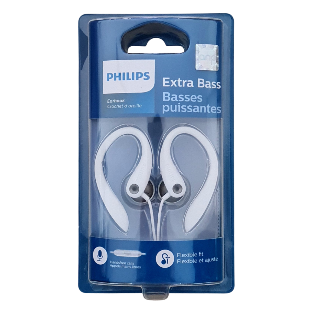 PHILIPS Extra Bass Earhook SHS3305WT (Earphone) Original NO WARRANTY / TANPA GARANSI