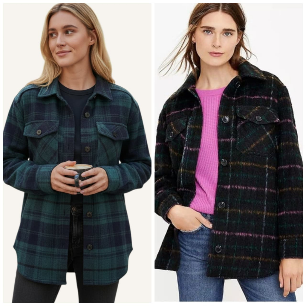 Jacket LOFT Plaid Shirt Shacket