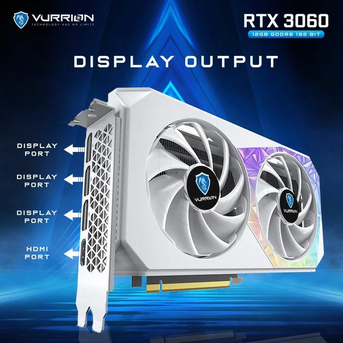 VGA Card Vurrion RTX 3060 12GB GDDR6 192bit White