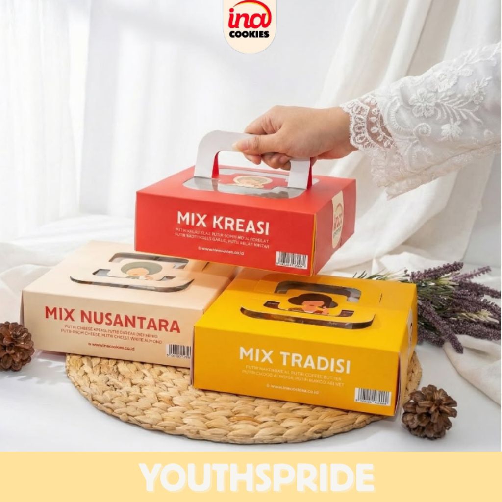 Ina Cookies Kombinasi 4 Varian Dalam Satu Box Mix Kue Kering