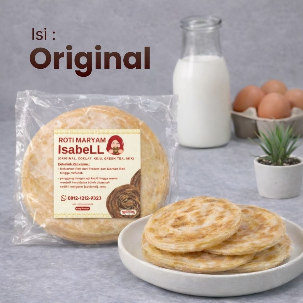ROTI MARYAM / ROTI CANAI / PARATHA / FATIRA, Varian Original ( Besar ) , Isi 10, Diameter ±13 cm.