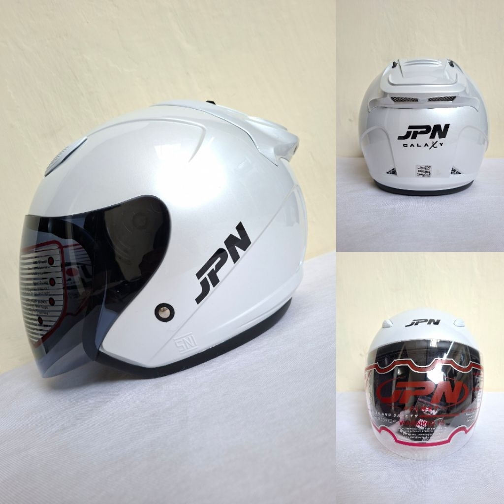 HELM JPN GALAXY WARNA PUTIH MUTIARA ORIGINAL JPN