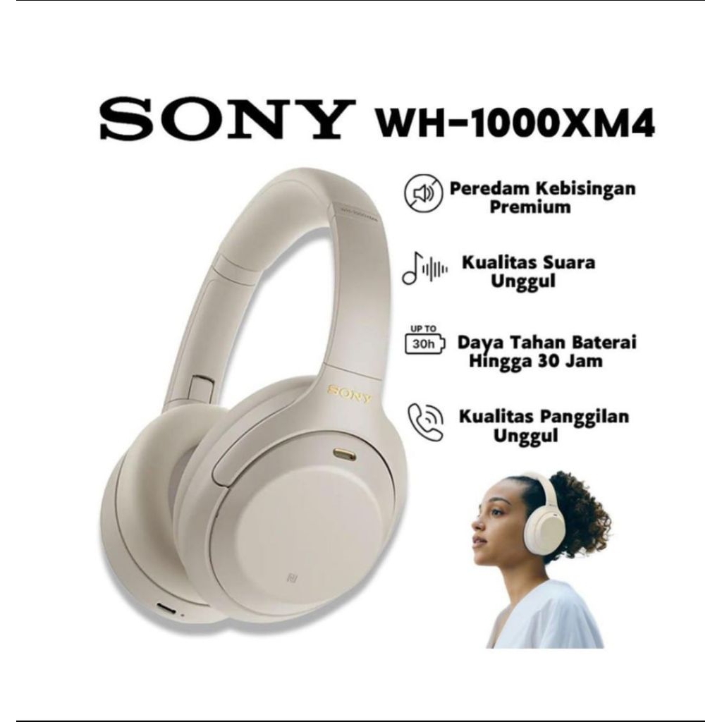 Sony WH_1000XM4 wireless noise cancelling premium silver