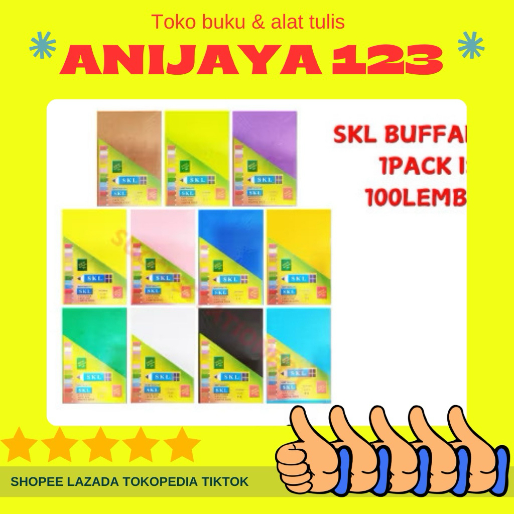 Kertas Buffalo / Karton Buffalo SKL Polos Ukuran Folio (1pack)