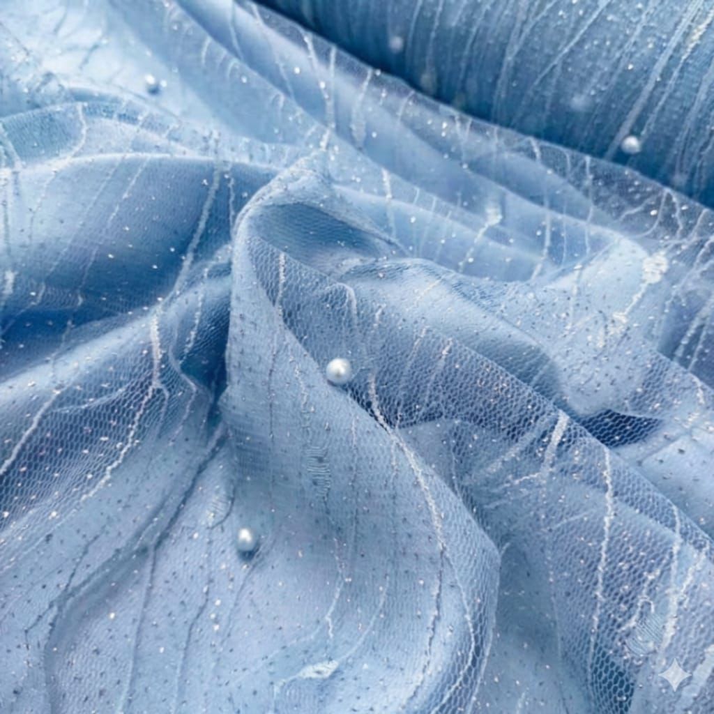 Bahan/kain kebaya motif terbaru_kain tile mutiara salur gliter