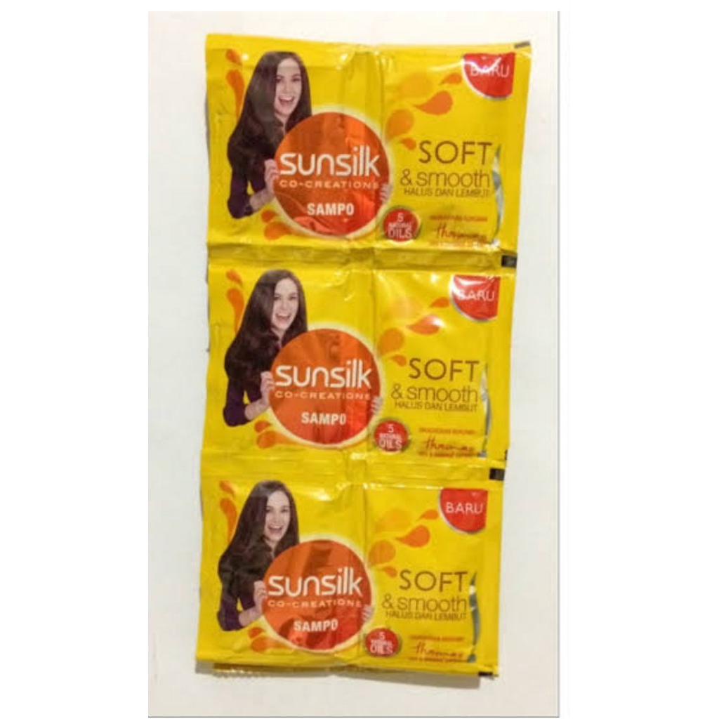 Sunsilk Shampo Sachet Warna Hitam Kuning 12 Sachet/Kembar