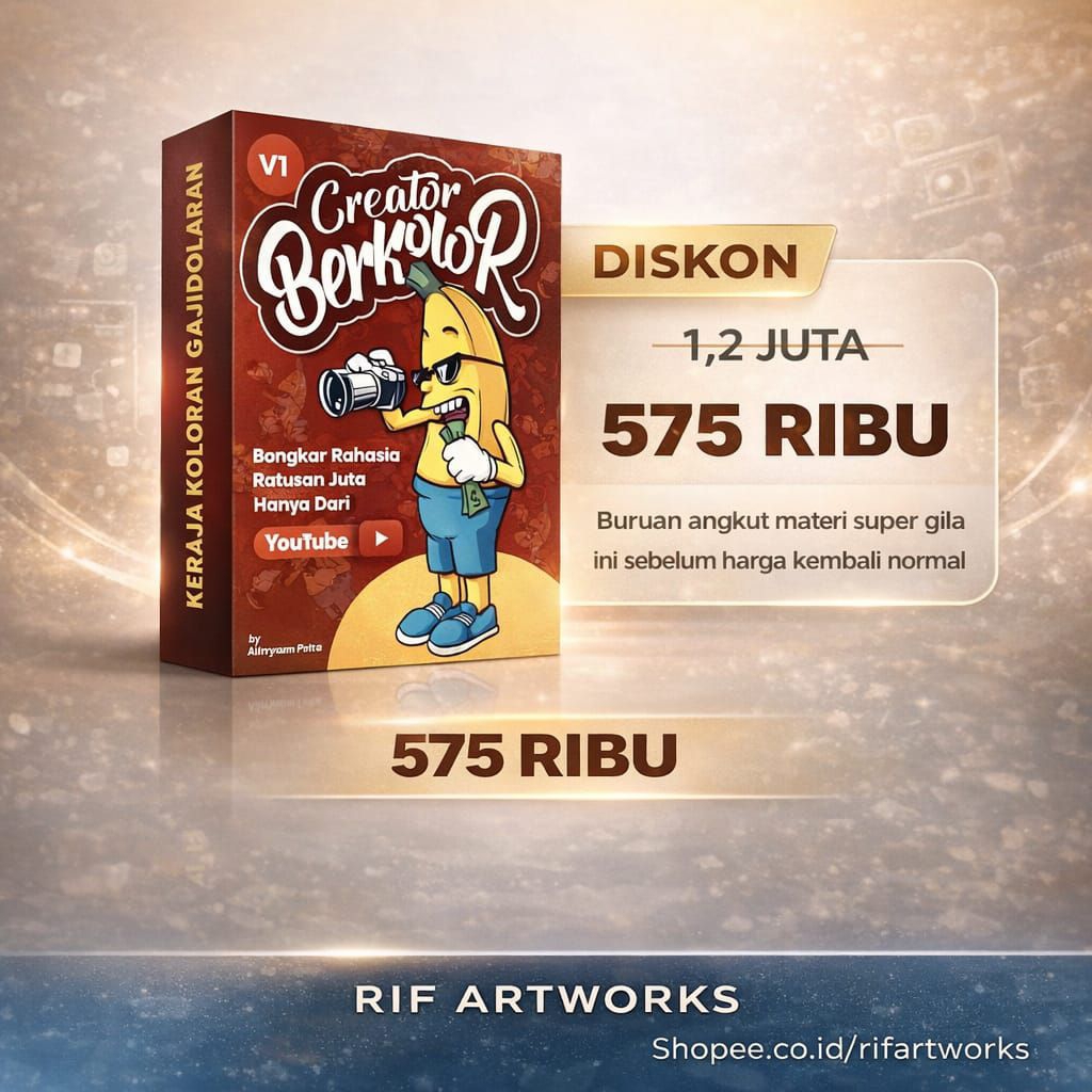 PROMO SUPER LENGKAP CREATOR BERKOLOR NGEY0UTUBE ADSENSE- (bahasa Indonesia)