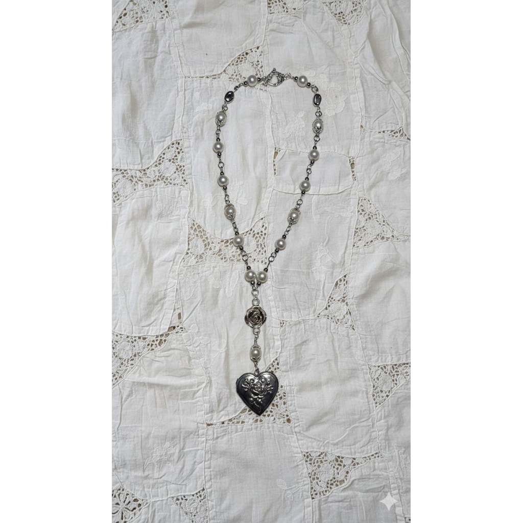 Kalung Liontin Rose Love| Bisa isi foto