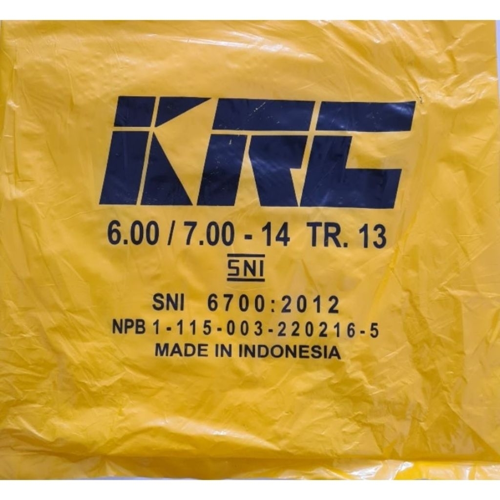 ban dalam mobil merek KRC ukuran 14