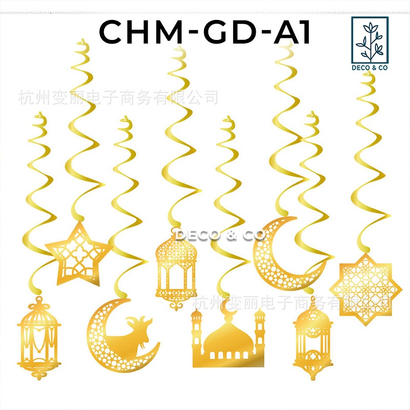 Pajangan Dinding Muslim Hiasan Idul Fitri Ornamen Mubarak Kubah Masjid