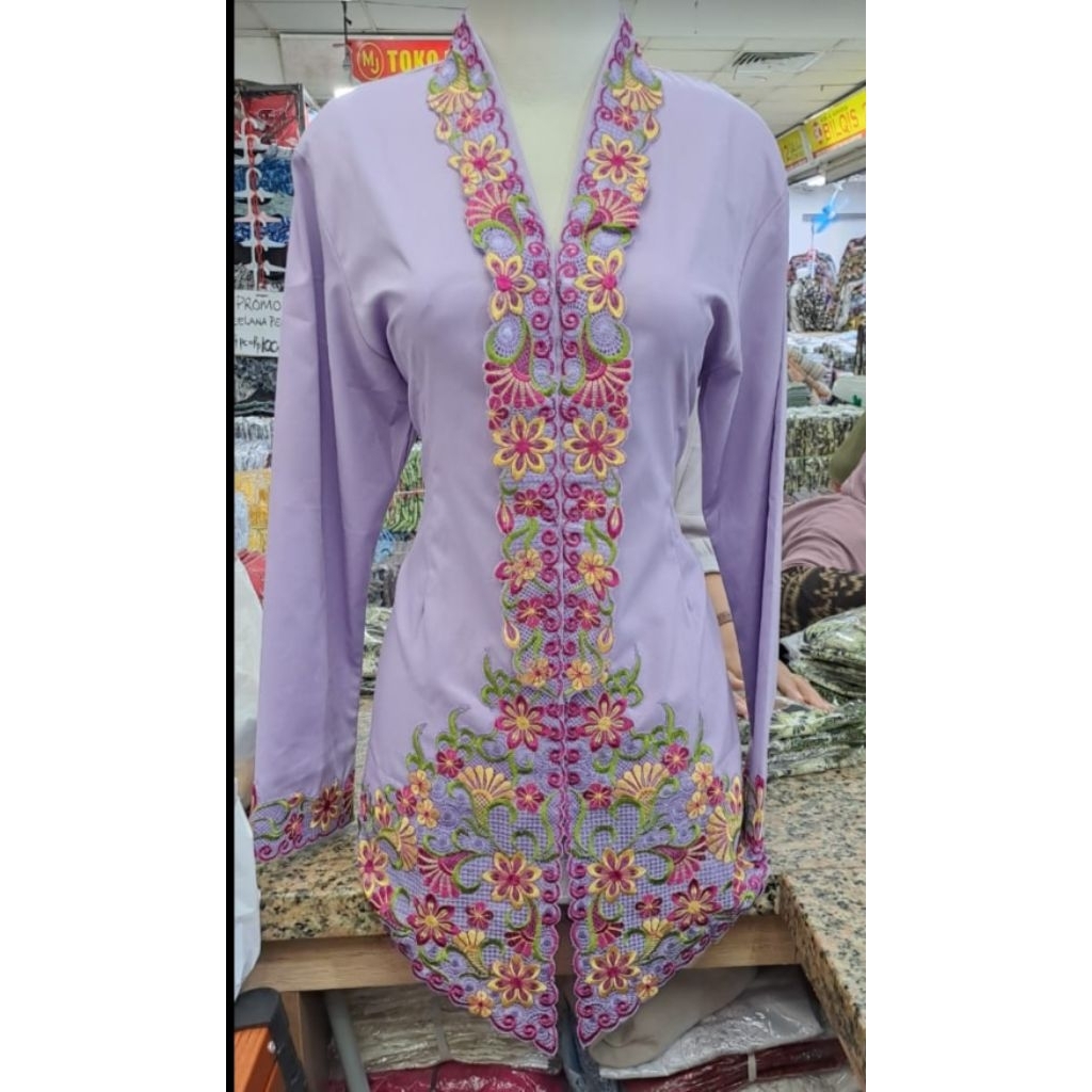 Kebaya Encim Bordir Warna