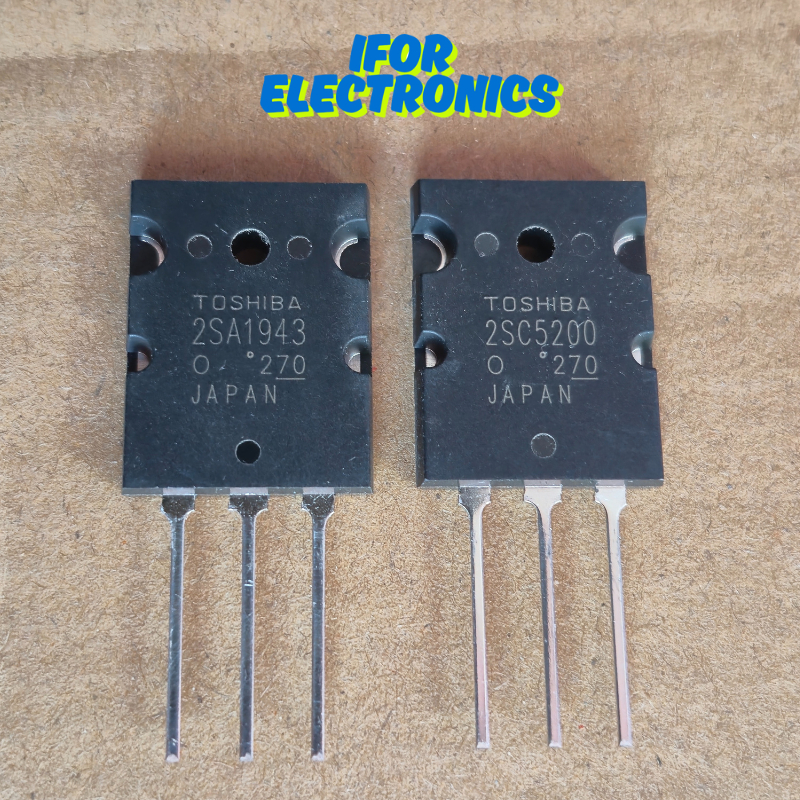 TRANSISTOR TOSHIBA 2SC5200 2SA1943 TTC5200 TTA1943 C5200 A1943 BARU ORIGINAL GRADE1 PER SET TRANSIST