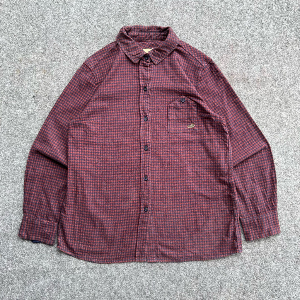 kemeja flanel CROCODILE maron