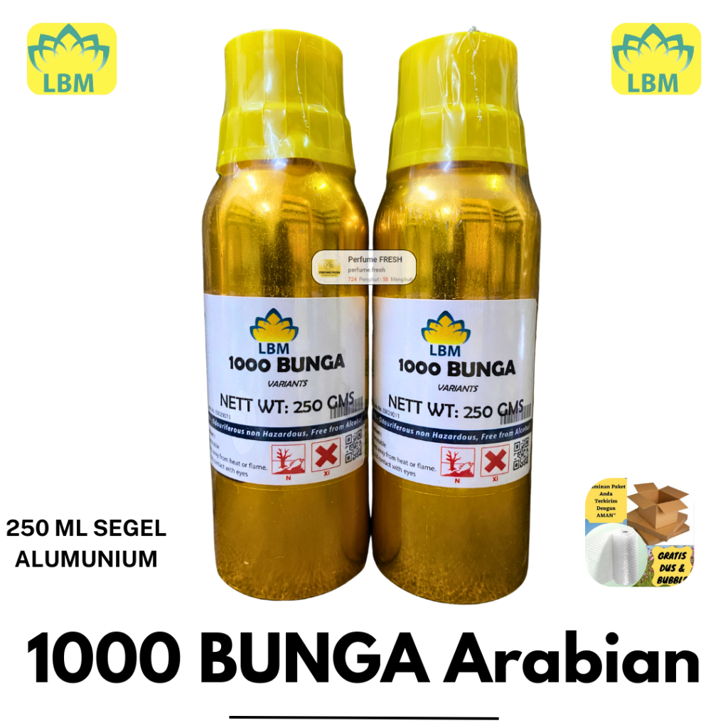 Bibit Parfum 1000 BUNGA Murni SEGEL 250 ML Alumunium LBM Fragrance