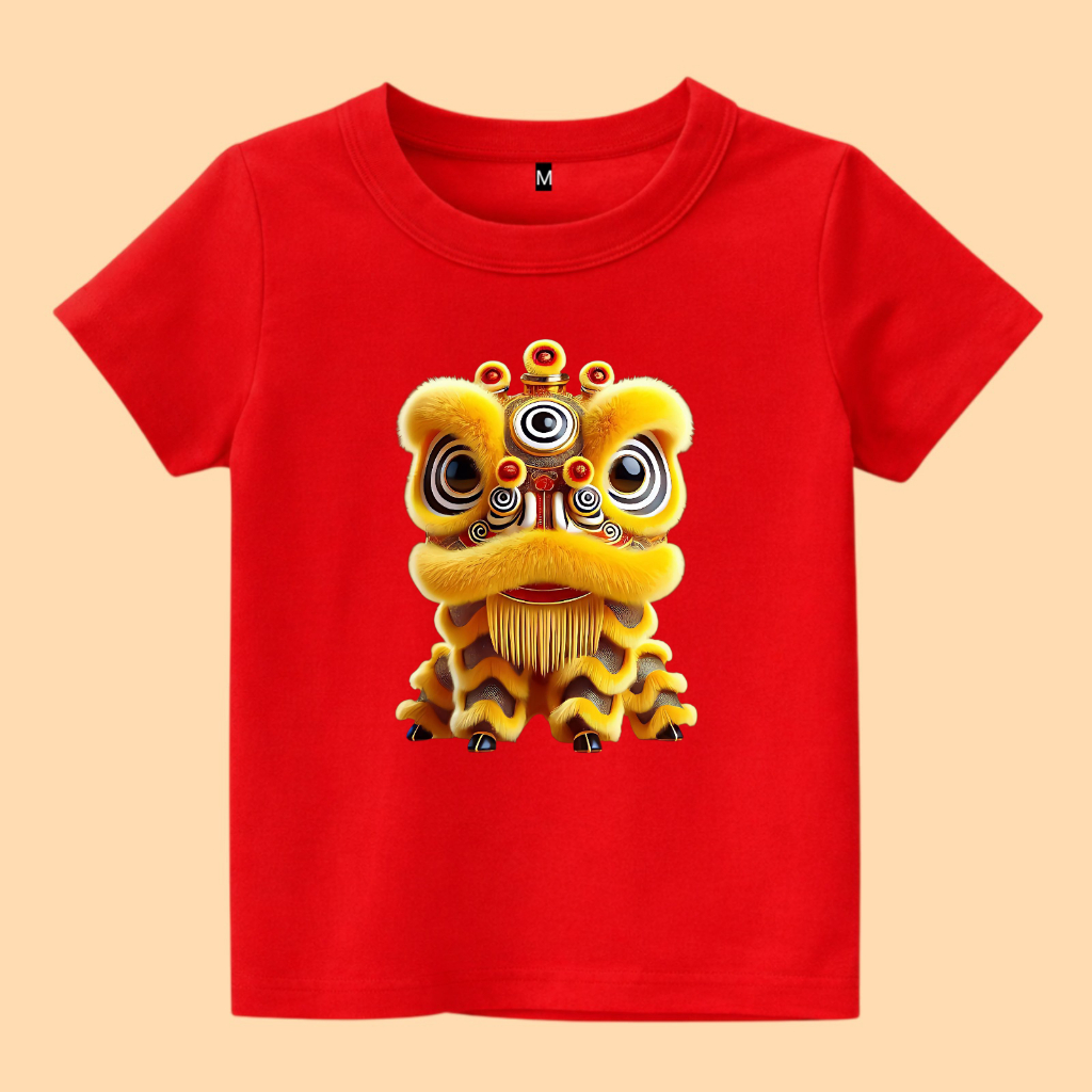 Baju kaos anak gambar barongsai lucu