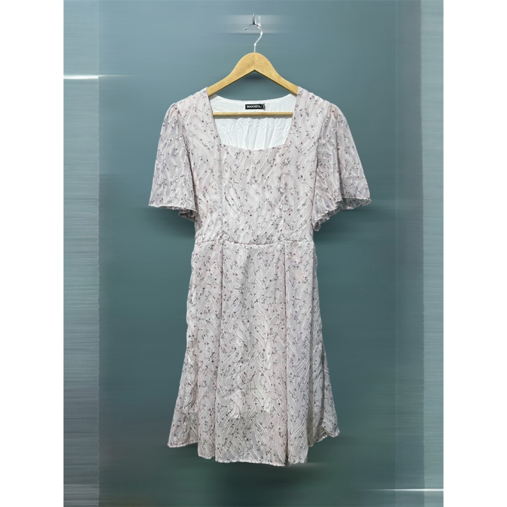 (Preloved) FN036 Baby pink flower dress