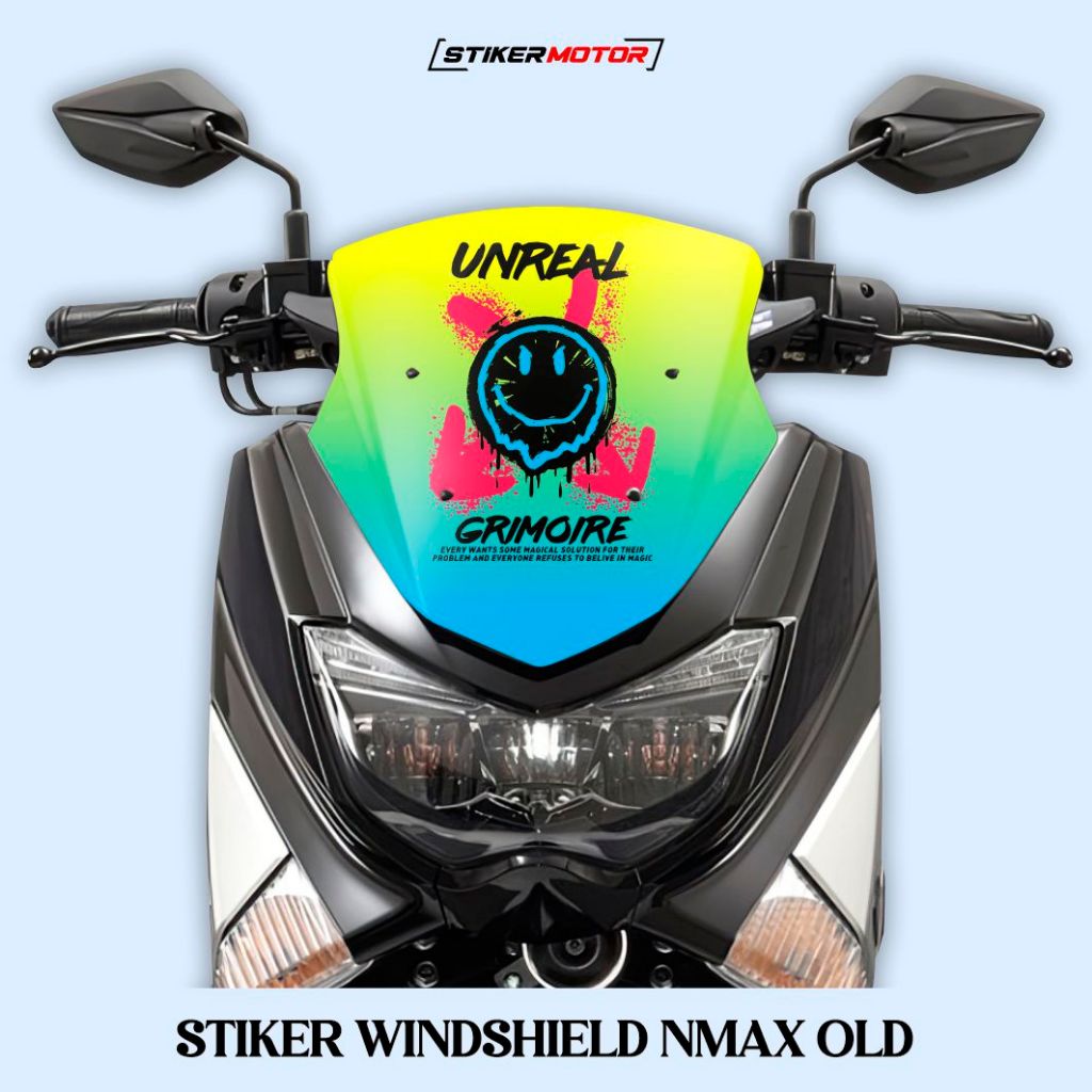 Stiker Winshield Nmax Old Nirvana Bahan Anti Air Sudah Dilaminasi Banyak Variasi Sticker Setiker Str