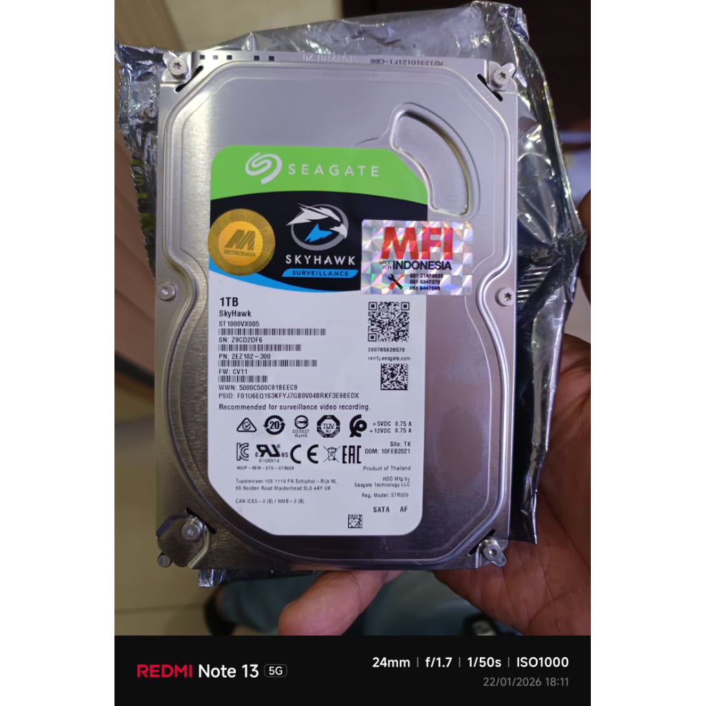 HDD 1TB SEAGATE SEAHAWK