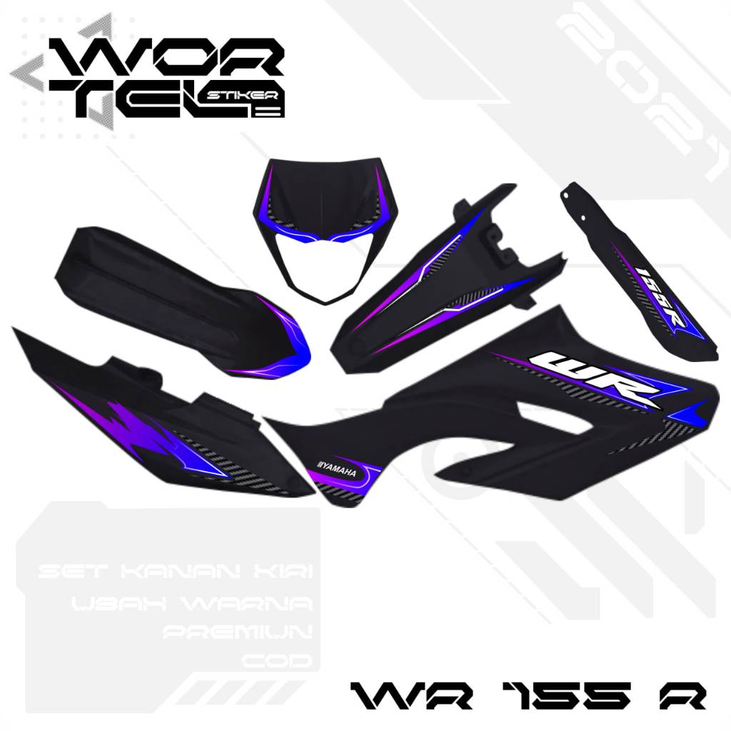 Striping WR 155 - Stiker Transparan WR155 Carbon Vol 2 (Sudah Terpotong)