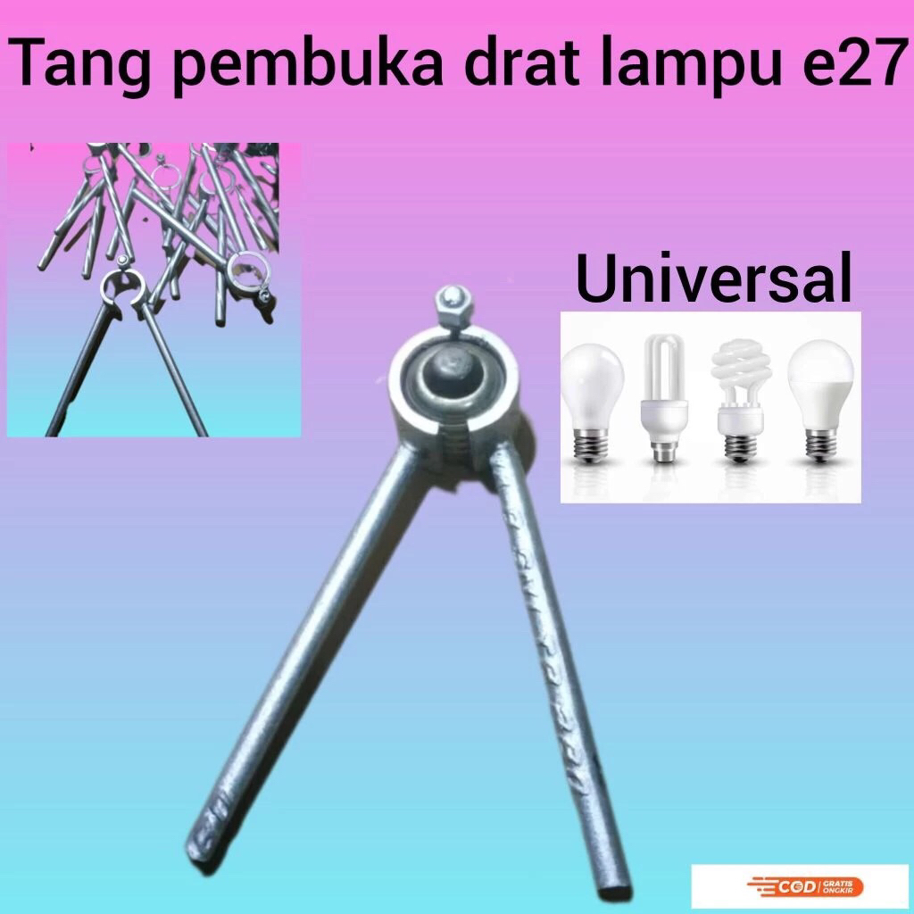 tang pembuka drat lampu e27 bahan pipa shock kuat