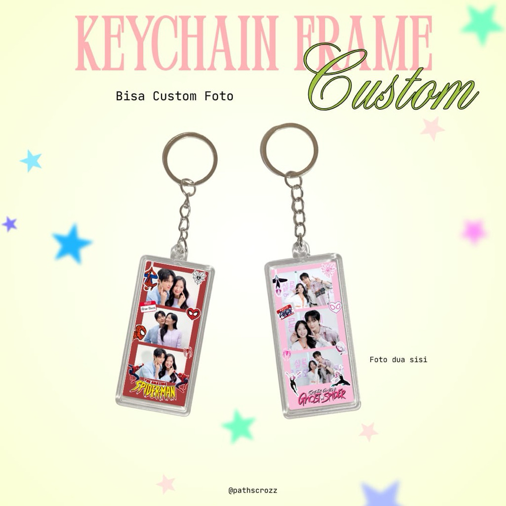 Keychain Photostrip Custom | Keychain Couple Custom