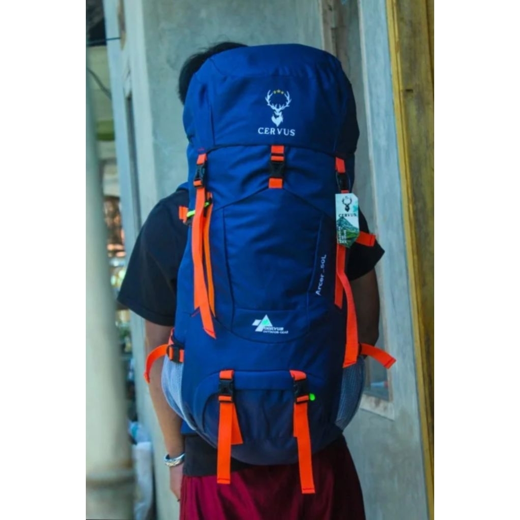 NEW!!! Tas Carrier Cervus Arcer Original 50L - Tas Ransel Gunung Di Lengkapi Frem Besi Gratis