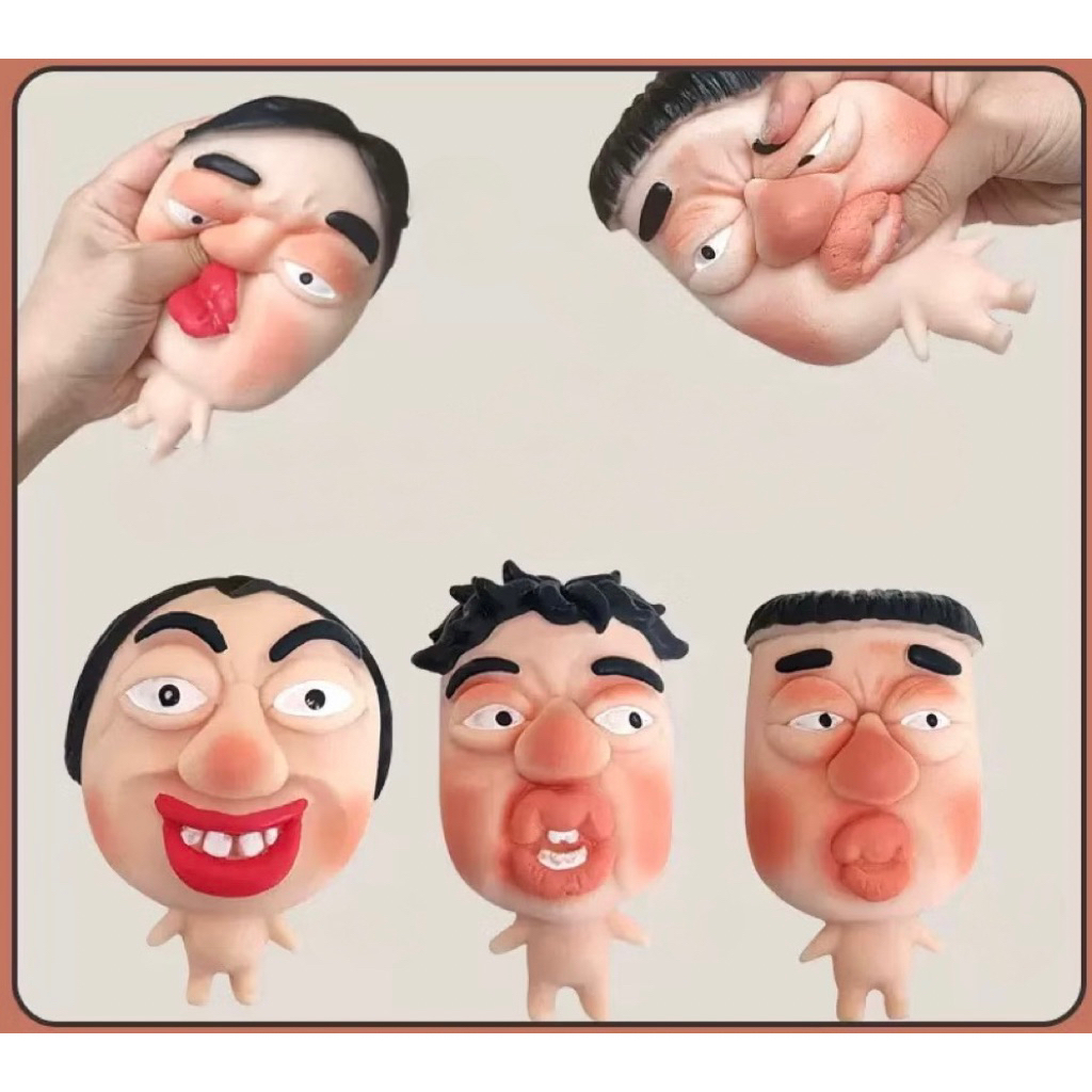 Mainan Squishy Wajah Lucu dan Aneh untuk Meredakan Stres dengan Karakter Emoji