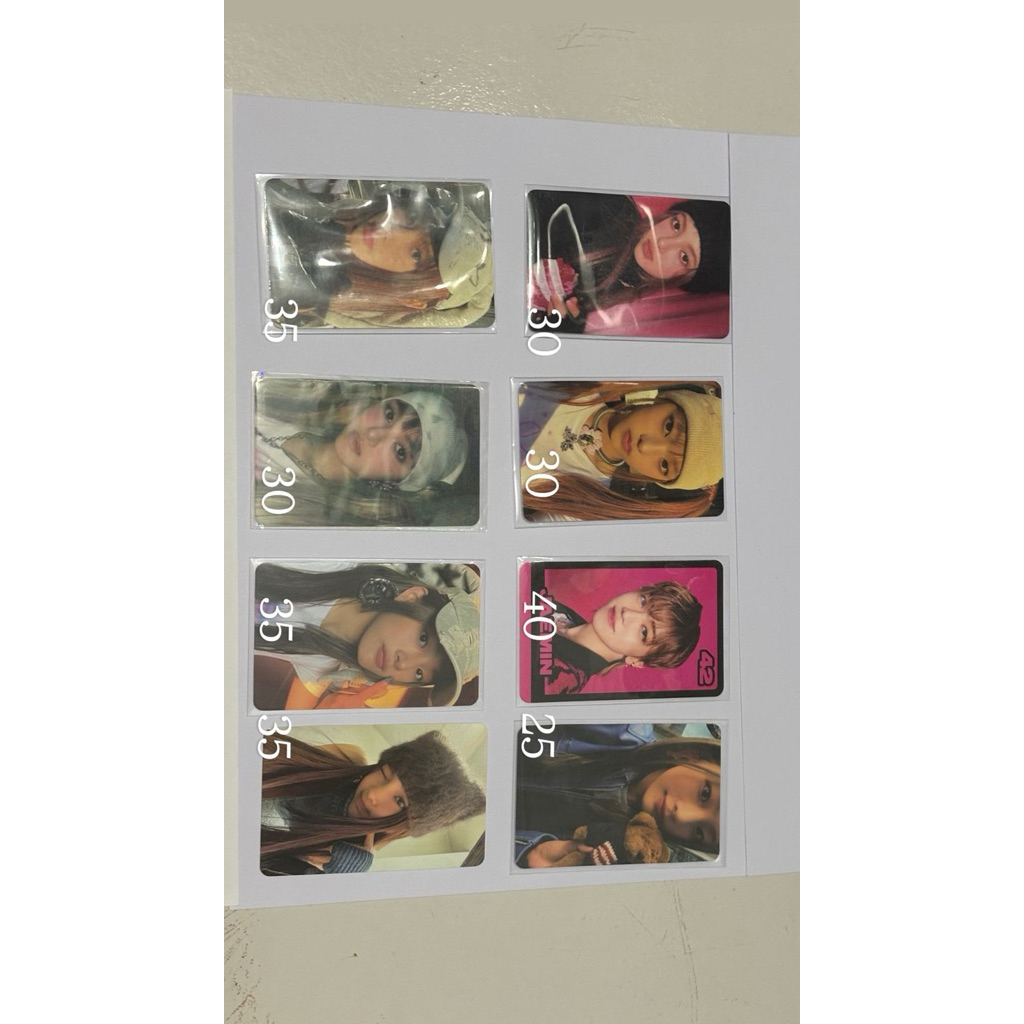OFFICIALS photo card newjeans (danielle,haerin,minji,hyein),nct jaemin