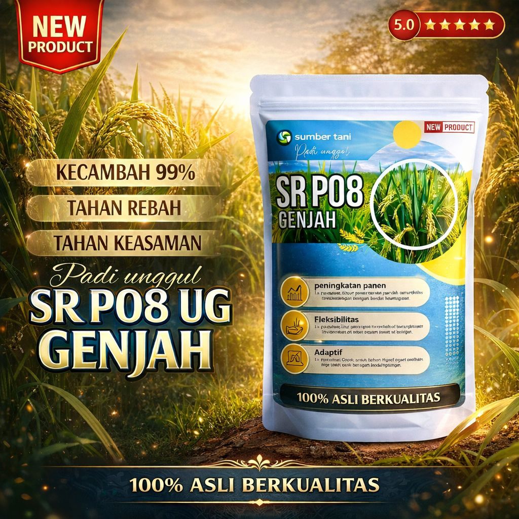 Benih padi unggul Super genjah bibit padi umur 65 hari ( BENIH PADI SR P08 UG )
