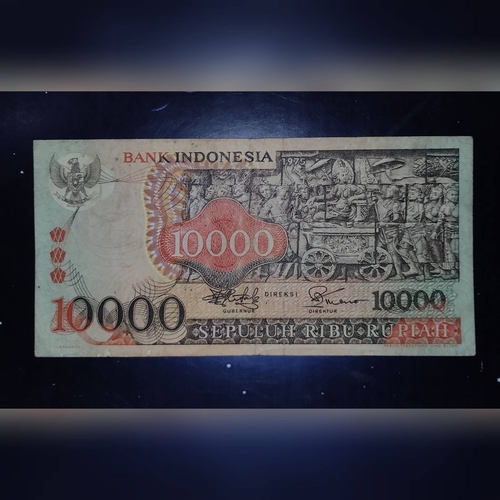 uang kuno Rp 10000 barong tahun 1975 original