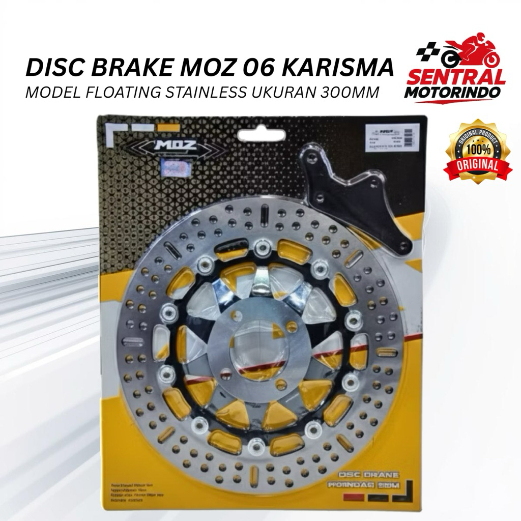 Piringan Cakram Depan Motor MOZ 06 Floating Stainless 300mm untuk Karisma Original